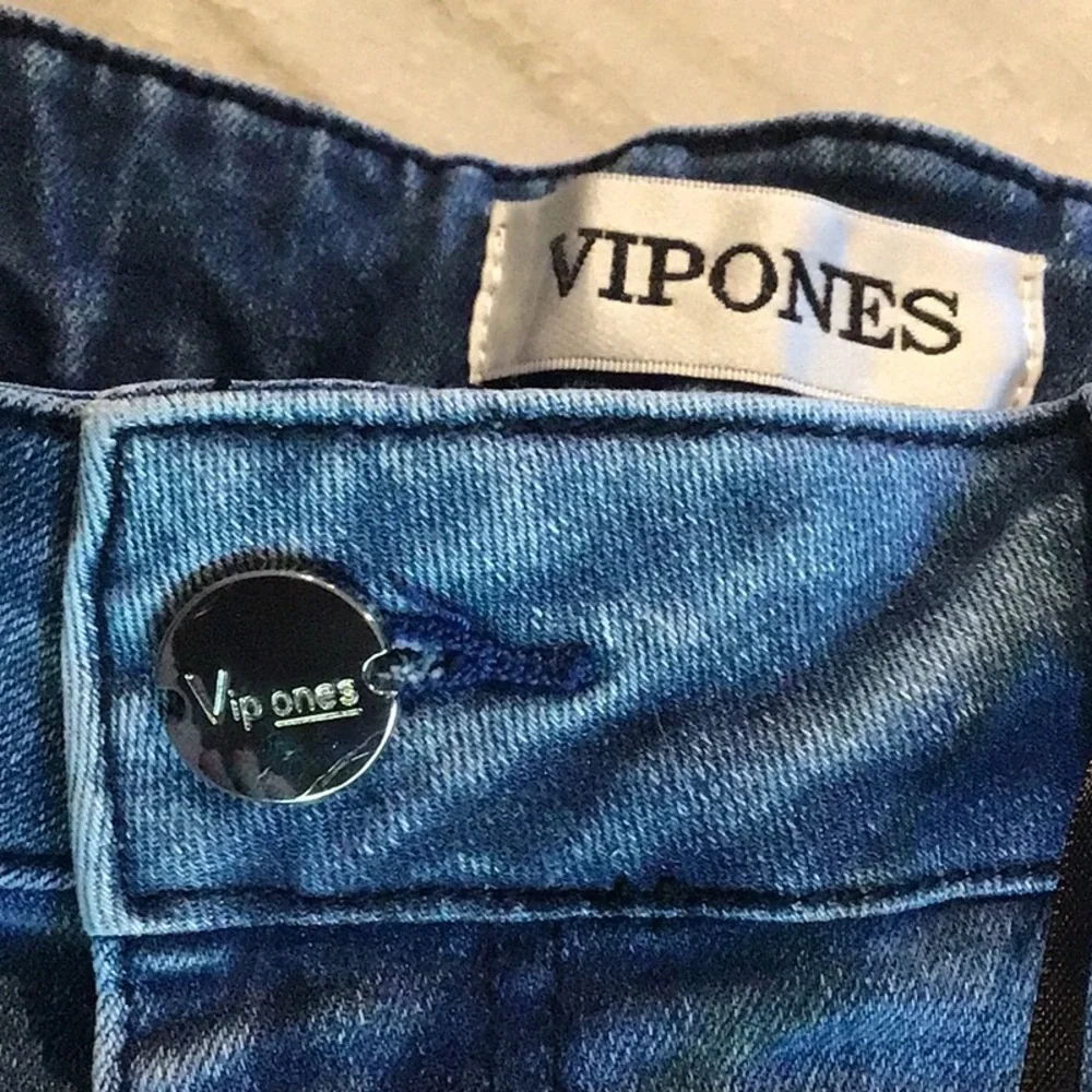 VIPONES Jeans High Waisted Skinny Stretch Soft Slim Fit Distressed Comfy Size 16